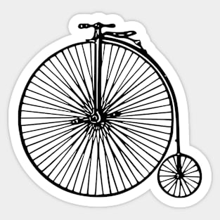 Vintage High Wheel Bicycle Sticker